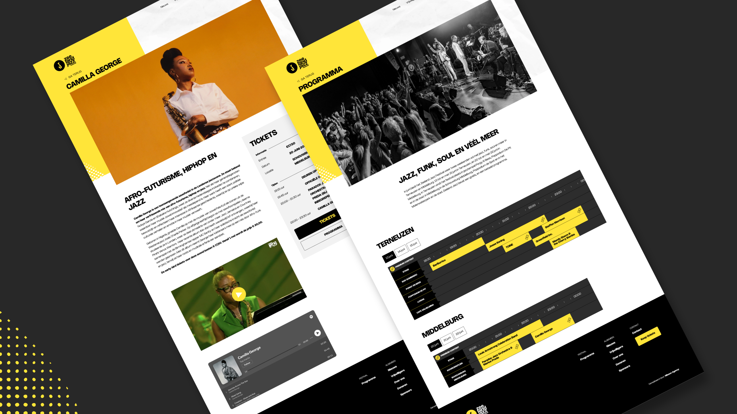 Web pagina’s Zeeland Jazz